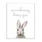 Stupell Industries Somebunny Loves You Quote Grey Rabbit Animal Pun Wall Plaque